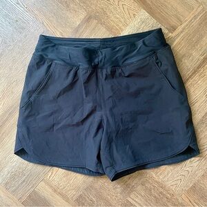 Lands End Women's Quick Dry Board Swim Shorts Size 10 Solid Black